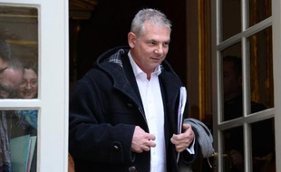 Thierry Le Paon le 27 janvier 2014 à la sortie de Matignon