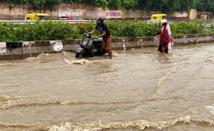 Une inondation en Inde, illustration