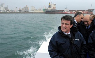 Le Premier ministre, Manuel Valls, en visite en Bretagne, le 18 décembre 2014 à Brest