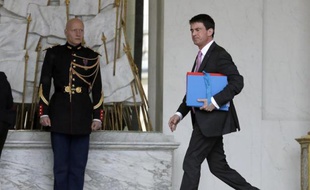 La Premier ministre Manuel Valls à l'Elysée le 25 février 2015