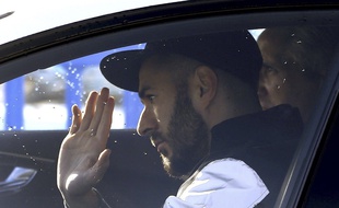 Karim Benzema à son arrivée au centre d'entraînement du Real Madrid, le 6 novembre 2015.