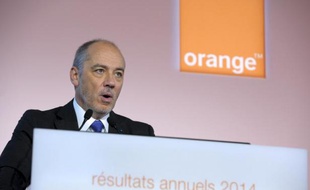 Le PDG d'Orange Stéphane Richard à Paris, le 17 février 2015