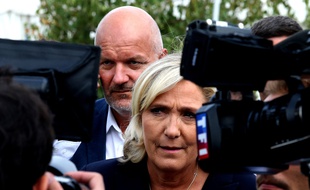 Marine Le Pen en visite à Châlons-en-Champagne, le 7 septembre 2018.