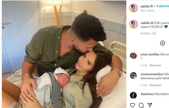 Nabilla Vergara annonce la naissance de son deuxième enfant