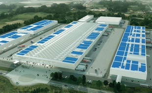 Image de synthèse du futur MIN recouvert de panneaux photovoltaiques