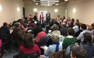 Un débat organisé à la Maison des mines, à Paris, le 31 janvier 2019.