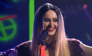 Agnese Rakovska du groupe Triana Park qui représente la Lettonie à l'Eurovision 2017.