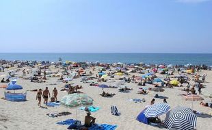 Plage de Biscarosse en France.