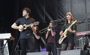 Le groupe français Monterosso lors du Chorus festival 2018 à la Seine Musicale à Boulogne-Billancourt.