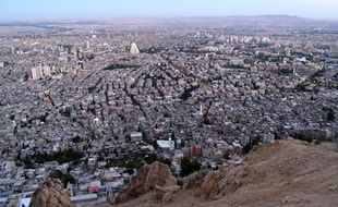 Vue de Damas, capitale de Syrie.
