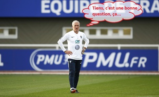 Didier Deschamps en pleine réflexion (ou pas).
