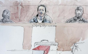 Croquis d'audience de Tony Meilhon lors de son procès le 22 mai 2013 à Nantes