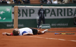 Richard Gasquet face à Andy Murray en quarts de finale de Roland-Garros, le 1er juin 2016.
