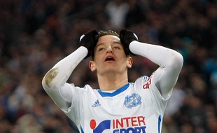 Florian Thauvin au Vélodrome lors d'OM-Caen le 27 février 2015.