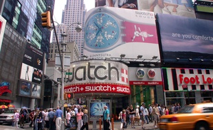 La boutique Swatch de Time Square, à New York.