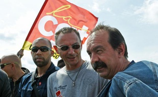 Philippe Martinez à son arrivée le 21 mai 2016 à la raffinerie de Douchy-les-Mines