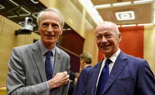 Jean-Dominique Senard et Thierry Bolloré à Paris, le 24 septembre 2019.