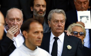 L'acteur Alain Delon, et son fils Anthony Delon à Paris le 1er septembre 2017.