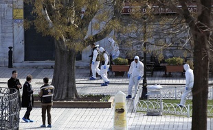 Istanbul après un attentat suicide le 12 janvier 2016.