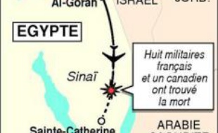 Huit militaires français et un canadien ont été tués dimanche dans l'accident d'un petit avion français de la Force multinationale et Observateurs (FMO), chargée de faire respecter l'accord de paix israélo-égyptien, dans le nord de la péninsule égyptienne du Sinaï.