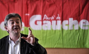 Jean-Luc Mélenchon lors des université d'été du Parti de Gauche, le 22 août 2014 à Saint-Martin d'Hères