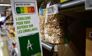Un panneau nutri-score dans un magasin (image d'illustration).