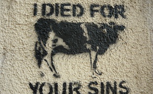 «Je suis morte pour vos péchés». Tag sur un mur, en 2008