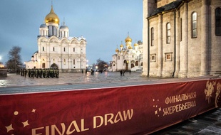 Le Kremlin, à Moscou, où aura lieu le tirage au sort de la Coupe du monde 2018, le 1er décembre 2017.