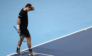 Le joueur de tennis écossais Andy Murray, le 18 novembre 2015, à Londres, contre Rafael Nadal.
