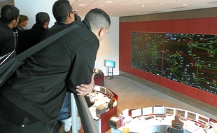 Des étudiants de Lyon-I ont visité lundi le centre de dispatching de Lyon.
