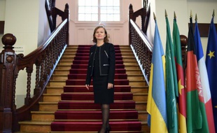 La directrice de l'école nationale d'administration (ENA), Nathalie Loiseau le 28 septembre 2015 à Paris
