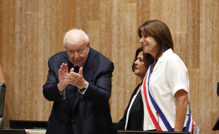 Jean-Claude Gaudin lors de l'élection de Michèle Rubirola