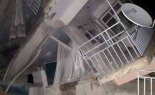 Un immeuble effondré après un tremblement de terre le district de Sivrice, le 24 janvier 2020.