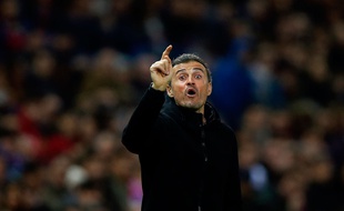 Luis Enrique lors du match entre l'Atlético Madrid et le Barça le 1er février 2017.