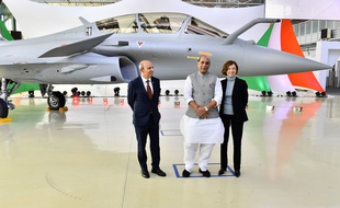 Livraison du premier Rafale à l'Inde, le 8 octobre 2019 à Mérignac.