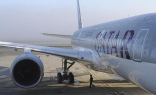 Un Airbus A350-900 fabriqué pour Qatar Airways à Toulouse, le 22 décembre 2014