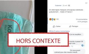 La photo relayée sur Facebook de manière trompeuse.