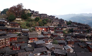 Le village de Miao dans la région autonome de Xinjiang en Chine.