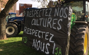 Les agriculteurs rassemblés à Lille le 31 mars 2017