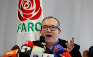 Le président du parti Farc, Rodrigo Londono, le 29 août 2019 à Bogota.