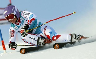 Tessa Worley lors du slalom géant de Saint-Moritz le 15 décembre 2013.