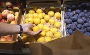 Un supermarché bio en France (illustration).