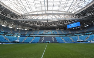 Le stade de Saint-Petersbourg, en Russie.
