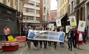 Des commerçants du Vieux-Lille manifestent contre le PDU.