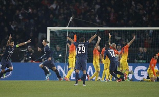Le PSG a lutté jusqu'au bout face au Barça, le 2 avril 2013 au Parc des Princes.
