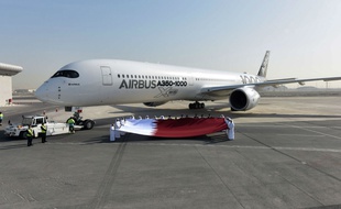 Le nouvel Airbus A350-1000 est arrivé à Doha le 27 janvier 2018 en grandes pompes.