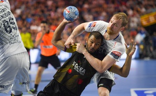 Nicolas Claire face à Montpellier en finale de la Ligue des champions, le 27 mai dernier.