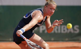 Pauline Parmentier à Roland-Garros le 28 mai 2016.