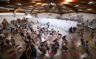 Un centre de vaccination à Perpignan, le 18 juillet 2021.