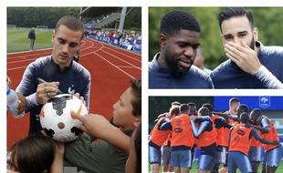Les Bleus en préparation à la Coupe du monde 2018 à Clairefontaine.